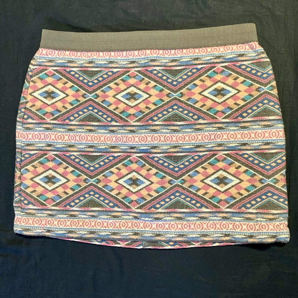 American Eagle Cotton Mini Skirt Aztec Print Sz 6